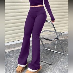Women's Purple Flared Pants